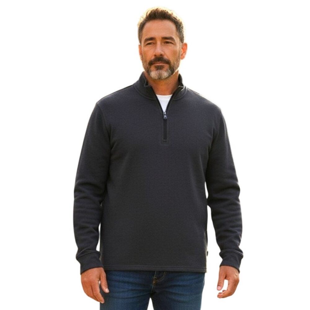 Arrow Pullover Sweatshirt Size Large Dark Blue Zip Up Mock Neck